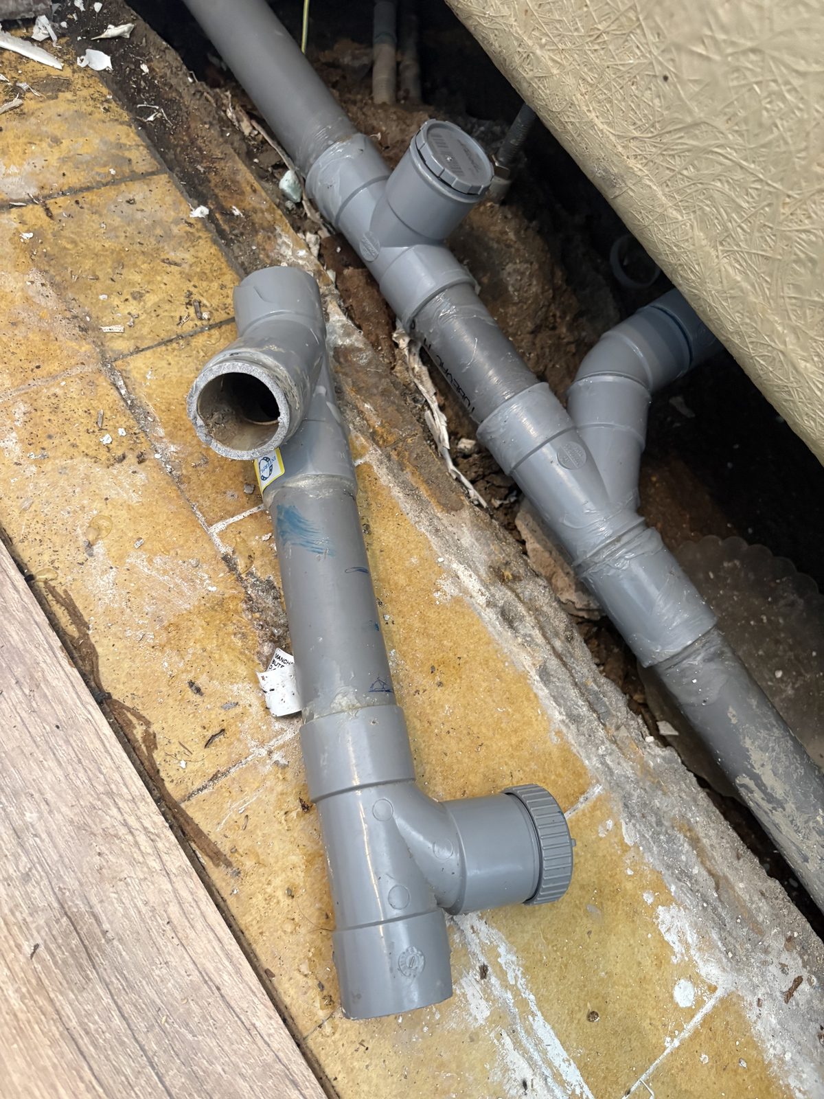 Réseau d'évacuation PVC